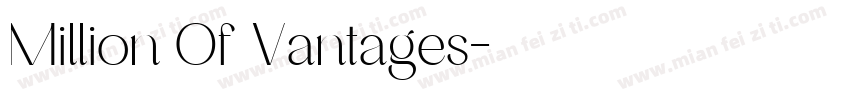Million Of Vantages字体转换